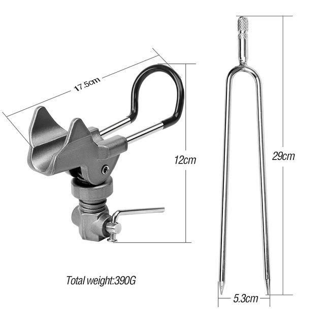 Donql High Quality Fishing Rod Holder Angle Adjustable Metal Bracket Rack-Fishing Tools-DONQL Store-Gray Without Screw-Bargain Bait Box