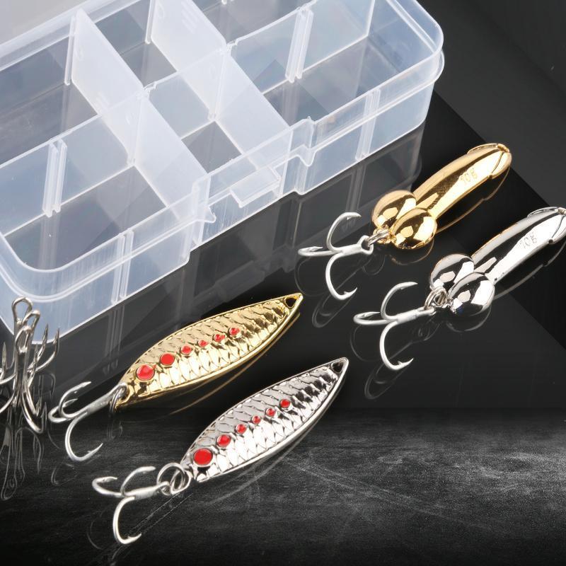 Donql Mixed Colors Fishing Lures Spoon Bait Metal Lure Kit Sequins Noise-Enjoying Your Life Store-A-Bargain Bait Box