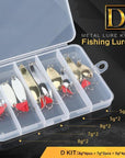 Donql Mixed Colors Fishing Lures Spoon Bait Metal Lure Kit Sequins Noise-Enjoying Your Life Store-D-Bargain Bait Box