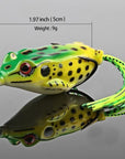 Donql Soft Ray Frog Fishing Lures Double Hooks Top Water Artificial Lure 6G 9G-DONQL Store-9g Green-Bargain Bait Box