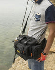 Dosecca 40 * 20 * 18Cm Fishing Bag Multi-Function Fishing Tackle Bag-Tackle Bags-Bargain Bait Box-black-Bargain Bait Box