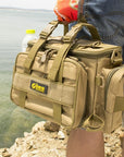 Dosecca 40 * 20 * 18Cm Fishing Bag Multi-Function Fishing Tackle Bag-Tackle Bags-Bargain Bait Box-Khaki-Bargain Bait Box