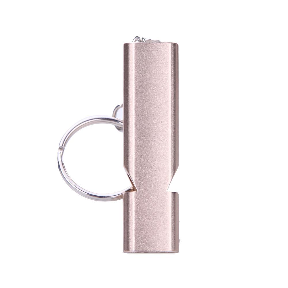 Double-Frequency Gold/Sliver Emergency Survival Whistle Keychain Aerial Aluminum-Splendidness-Sliver-Bargain Bait Box