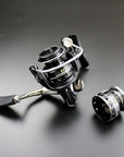 Double Reels Mini Trout Fishing Spinning Reel Salmo Playtcephalus Stainless-Fishing Reels-SHIMANGE Store-black-8-Other-Bargain Bait Box