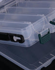 Double Sided Ten Compartment Transparent Box Wooden Shrimp Box Fishing Bait-Agreement-Bargain Bait Box