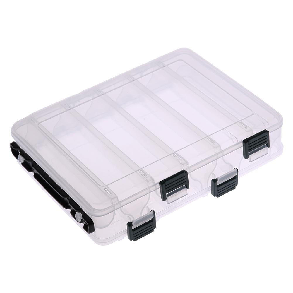 Double Sided Ten Compartment Transparent Box Wooden Shrimp Box Fishing Bait-Agreement-Bargain Bait Box