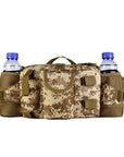 Double Water Bottle Men Nylon Waist Sport Bag Belt Tactical Military Travel-Smiling of Fei Store-Desert Digital-Bargain Bait Box