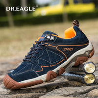 Dr.Eagle Man Sport Hiking Shoes Men Outdoor Waterpoof Breathable Tactical-DR.Eagle Official Store-leather blue-6.5-Bargain Bait Box