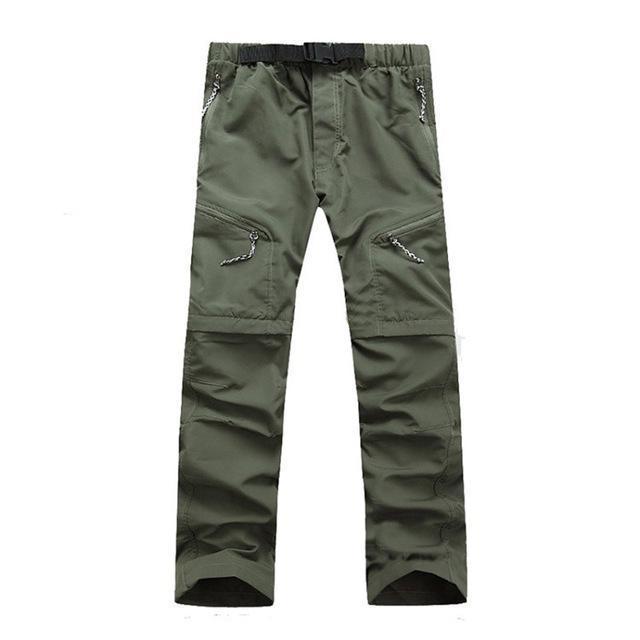 Dropshipping Men&#39;S Quick Dry Removable Hiking Pants Sport Summer Breathable-fishing pants-GH229002 Store-army green-S-Bargain Bait Box