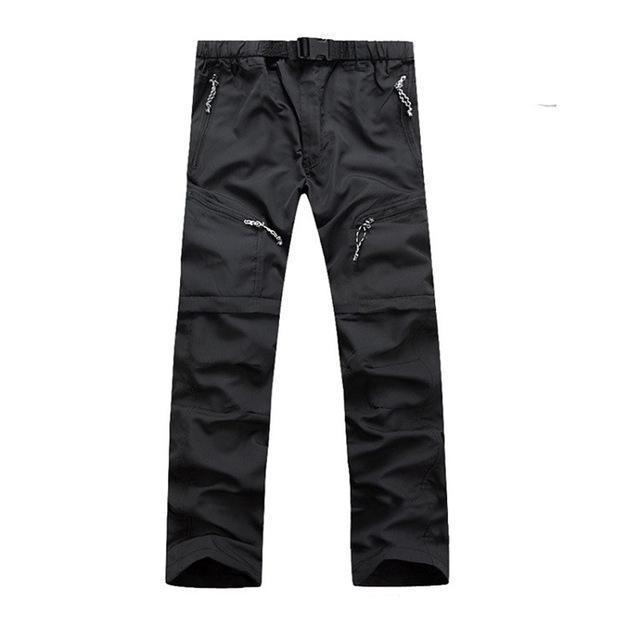 Dropshipping Men'S Quick Dry Removable Hiking Pants Sport Summer Breathable-fishing pants-GH229002 Store-black-S-Bargain Bait Box