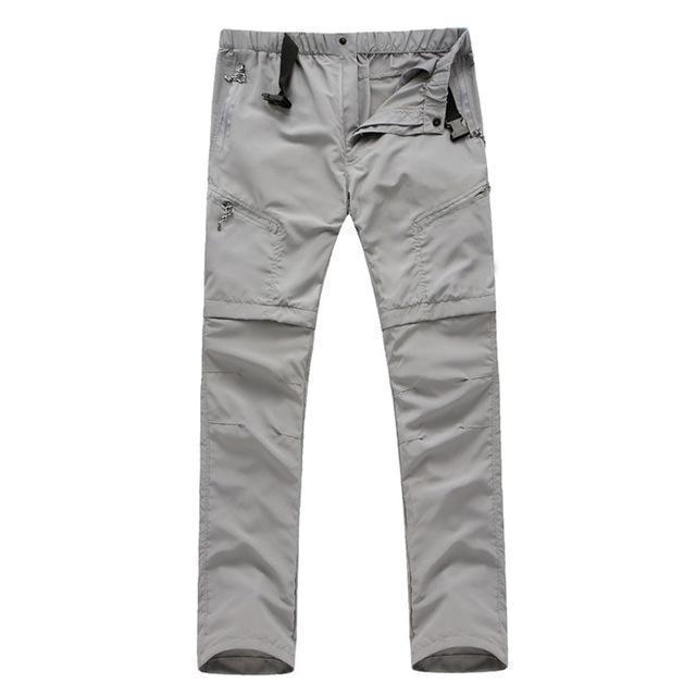 Dropshipping Men&#39;S Quick Dry Removable Hiking Pants Sport Summer Breathable-fishing pants-GH229002 Store-gray-S-Bargain Bait Box