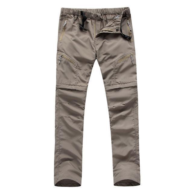 Dropshipping Men&#39;S Quick Dry Removable Hiking Pants Sport Summer Breathable-fishing pants-GH229002 Store-khaki-S-Bargain Bait Box