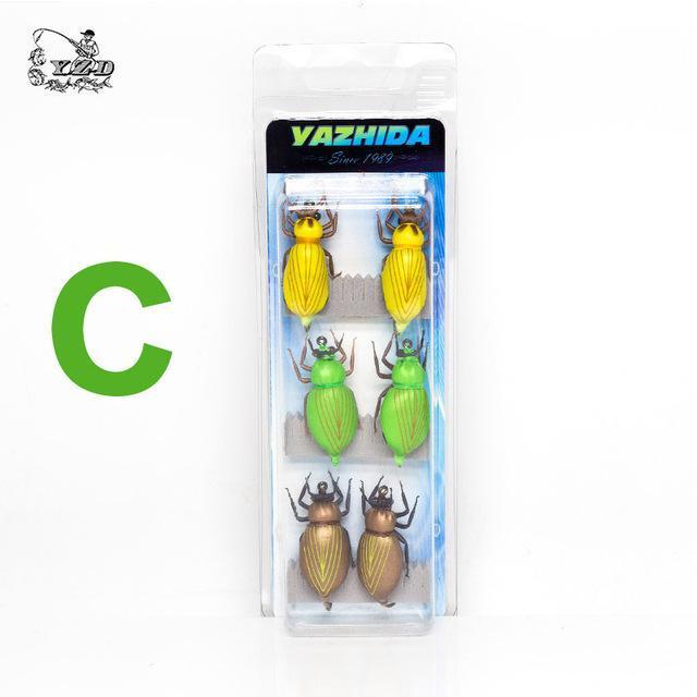 Dry Fly Fishing Flies Set Beetle Insect Lure Fly Kitfor Rainbow Trout Flies Bass-Yazhida fishing tackle-C-Bargain Bait Box