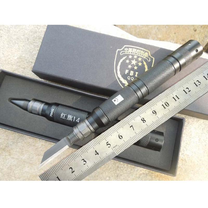 Dsstyles Aluminum Tactical Pen With Linght Emergency Glass Breaker Travel Kit-Primitive man Store-Bargain Bait Box