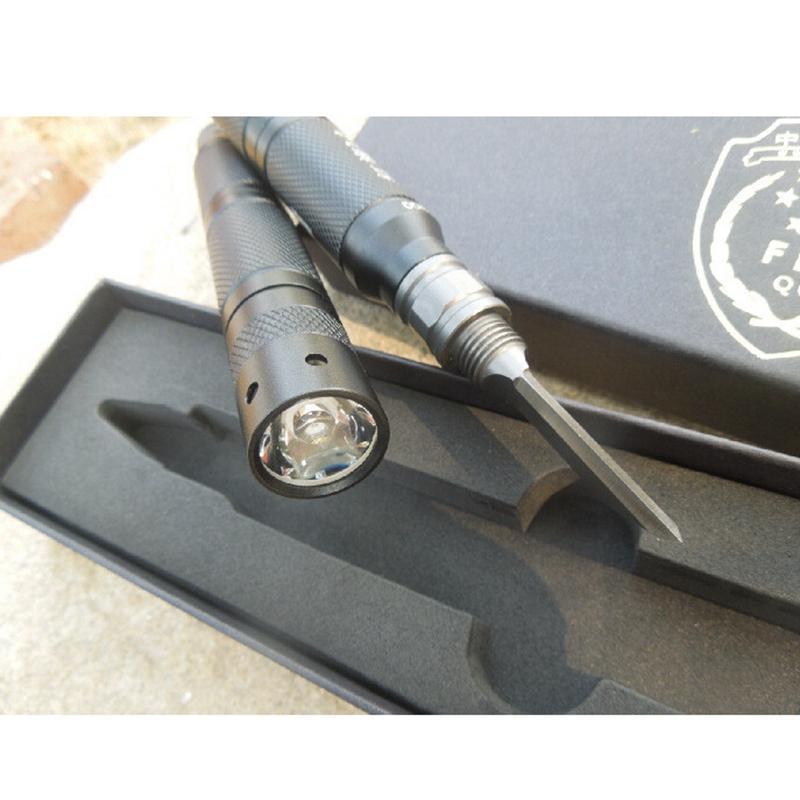 Dsstyles Aluminum Tactical Pen With Linght Emergency Glass Breaker Travel Kit-Primitive man Store-Bargain Bait Box