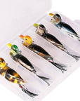Duck Fishing Lure Crankbait Minnow Jointed Hard Baits Lifelike 3D Eye Swimbait-Fishing Lures-lurequeen Store-J2A-5PCS-Bargain Bait Box