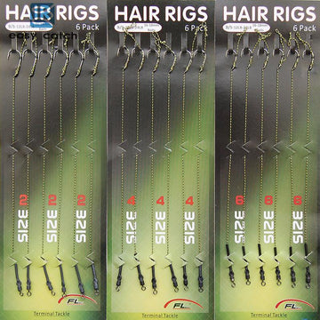Easy Catch 18Pcs Carp Fishing Hair Rigs Braided Thread 8340 Hooks Swivel Boilies-Bait Rigs-Bargain Bait Box-China-Bargain Bait Box