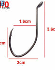 Easy Catch 200Pcs 8832 High Carbon Steel Fishing Hooks Black Offset Wide Gap-Easycatch-fishing tackle Store-1 0-Bargain Bait Box