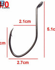 Easy Catch 200Pcs 8832 High Carbon Steel Fishing Hooks Black Offset Wide Gap-Easycatch-fishing tackle Store-4 0-Bargain Bait Box