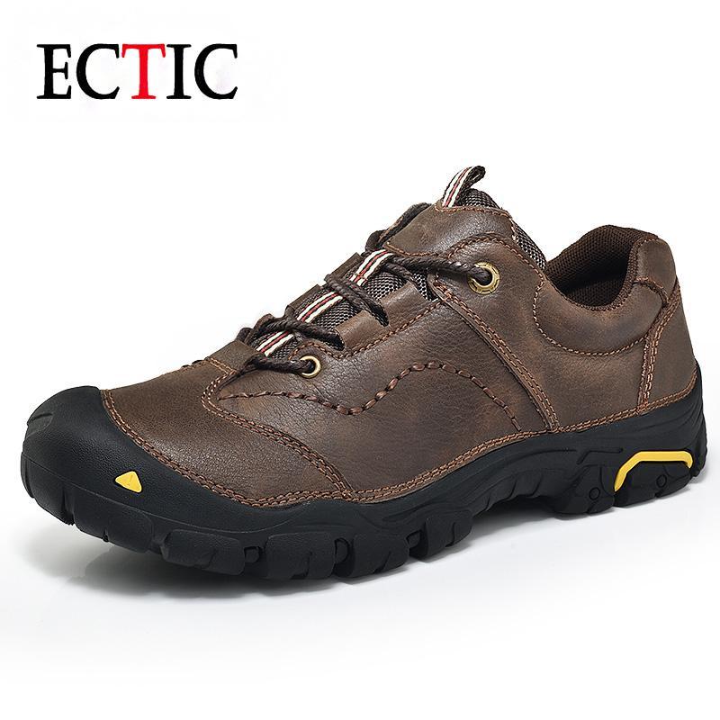 Ectic Big Size Outdoor Hiking Boots Breathable Suede Leather Climbing Shoes-Sneakers Global sales Store-Brown-6.5-Bargain Bait Box