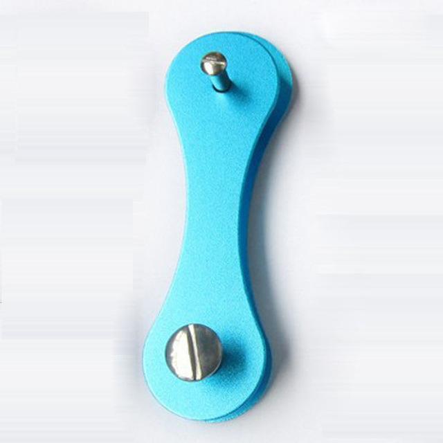 Edc Aluminum Hard Oxide Pocket Key Holder Clip Organizer Folder Keychain Outdoor-Topsniper Outdoor Store-Sky Blue-Bargain Bait Box