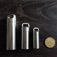 Edc Camping Survival Waterproof Pill Box Container 304 Stainless Steel-Bao Zhibao Outdoor Store-xiaohao - S-Bargain Bait Box