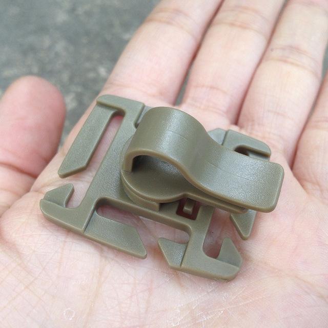 Edc Drink Tube Clip Gear Water Pipe Hose Clamp Backpack Molle Carabiner Tactical-LoveOutdoor Store-Tan-Bargain Bait Box