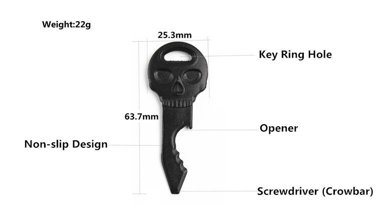Edc Screwdriver Gadgets Multifunctional Carrying Outdoors Bottle Opener Skull-NanYou Outdoor Camping Supplies Store-Black-Bargain Bait Box