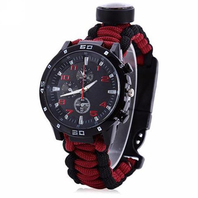 Edc Tactical Multi Outdoor Camping Survival Bracelet Watch Compass Rescue Rope-Younger - malls Store-A2-Bargain Bait Box