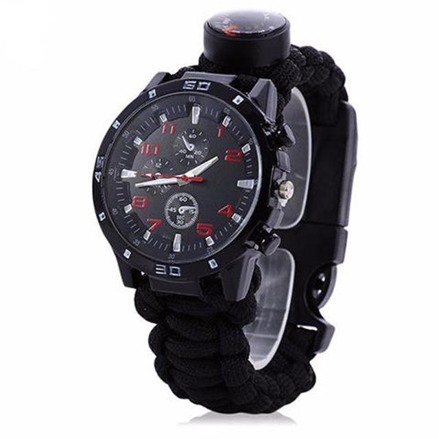 Edc Tactical Multi Outdoor Camping Survival Bracelet Watch Compass Rescue Rope-Younger - malls Store-A5-Bargain Bait Box