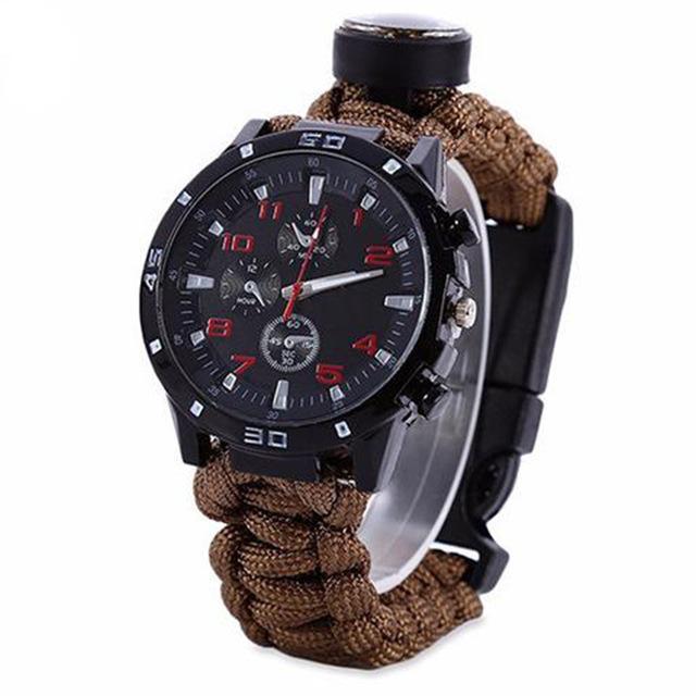 Edc Tactical Multi Outdoor Camping Survival Bracelet Watch Compass Rescue Rope-Younger - malls Store-A6-Bargain Bait Box