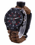 Edc Tactical Multi Outdoor Camping Survival Bracelet Watch Compass Rescue Rope-Younger - malls Store-A6-Bargain Bait Box
