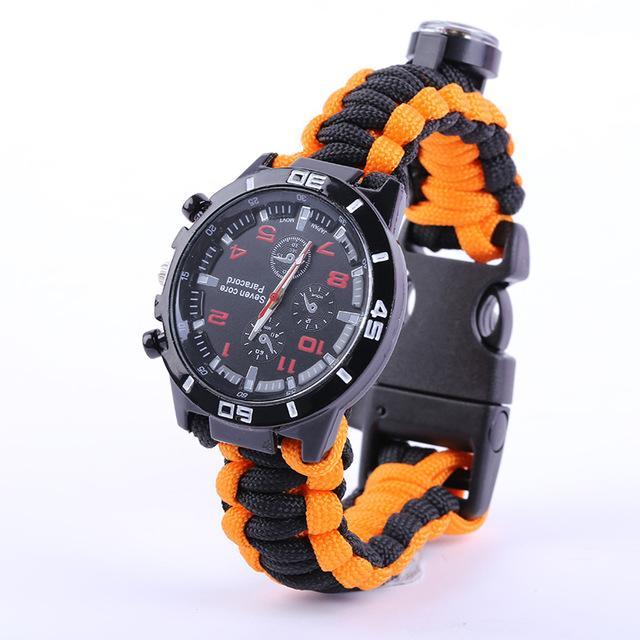 Edc Tactical Multi Outdoor Camping Survival Bracelet Watch Compass Rescue Rope-Younger - malls Store-A9-Bargain Bait Box