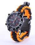 Edc Tactical Multi Outdoor Camping Survival Bracelet Watch Compass Rescue Rope-Younger - malls Store-A9-Bargain Bait Box