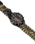 Edc Tactical Multi Outdoor Camping Survival Bracelet Watch Compass Rescue Rope-Younger - malls Store-Camouflage-Bargain Bait Box
