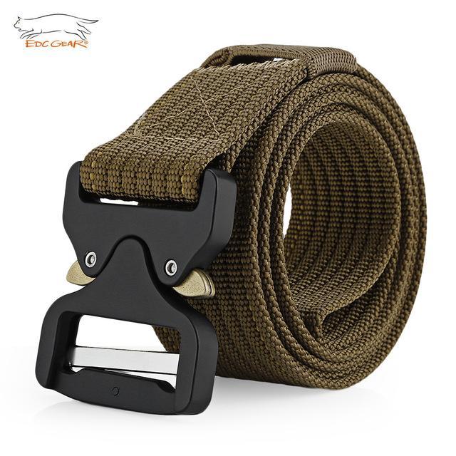 Edcgear Military Tactical Belt Mens Heavy Duty Army Combat Nylon Belts Strap Deep Brown
