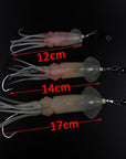 Electronic Led Flashing Squid Jig Soft Luminous Squid Lamp Lures For Saltwater-Bimoo Fishing Tackle Store-1pcs 12cm-Bargain Bait Box