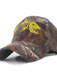Embroidered Fish Bone Mens Caps Camouflage Hunting Fishing Men Baseball Cap-Men's Baseball Caps-zealfly Boutique Store-Camouflage-56cm to 60cm-Bargain Bait Box