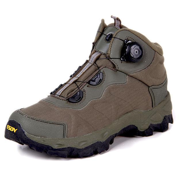 Esdy Men Hiking Boots Lacing System Boots Military Tactical Combat Waterproof-TAP Outdoor Products Mall-Green-6.5-Bargain Bait Box