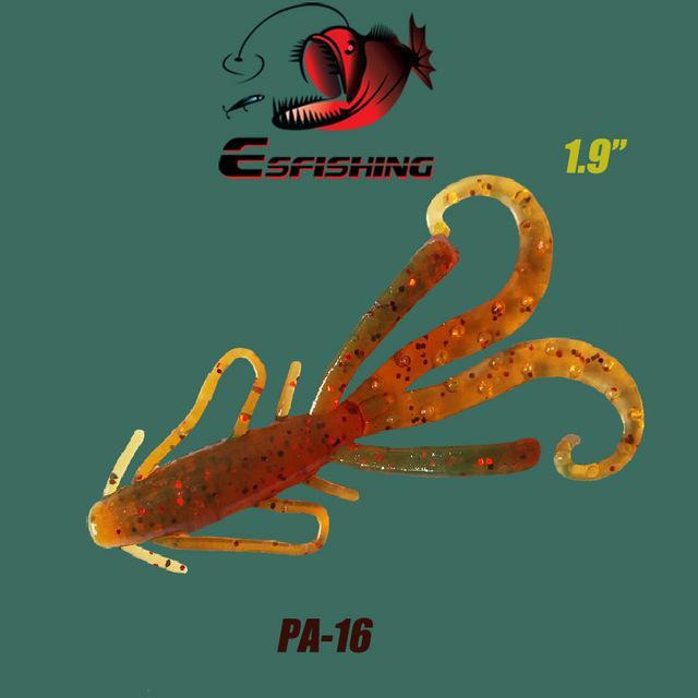 Esfishing Artificial Shrimp 10Pcs 4.8Cm/1.2G Hogy Hog 1.9&quot; Fishing Lures Soft-Esfishing Lure Store-PA16-Bargain Bait Box