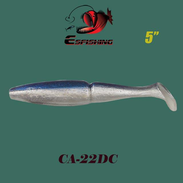Esfishing Fishing Lure Soft Bait One Up Shad Easy Shiner 5&quot; 4Pcs 12.5Cm/18.5G-Esfishing Lure Store-CA22DC-Bargain Bait Box