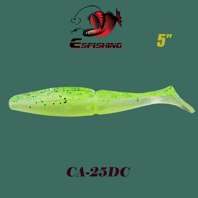 Esfishing Fishing Lure Soft Bait One Up Shad Easy Shiner 5&quot; 4Pcs 12.5Cm/18.5G-Esfishing Lure Store-CA25DC-Bargain Bait Box