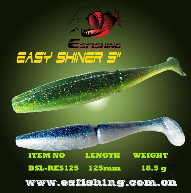Esfishing Fishing Lure Soft Bait One Up Shad Easy Shiner 5&quot; 4Pcs 12.5Cm/18.5G-Esfishing Lure Store-CA28DC-Bargain Bait Box