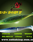Esfishing Fishing Lure Soft Bait One Up Shad Easy Shiner 5" 4Pcs 12.5Cm/18.5G-Esfishing Lure Store-CA28DC-Bargain Bait Box
