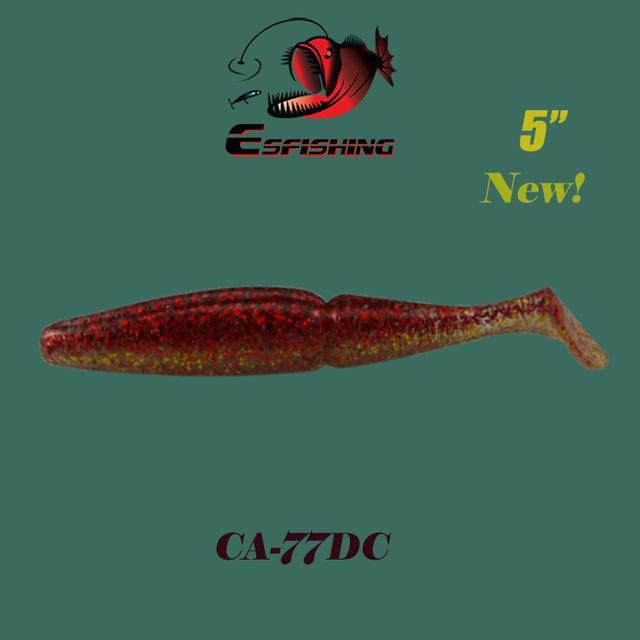 Esfishing Fishing Lure Soft Bait One Up Shad Easy Shiner 5&quot; 4Pcs 12.5Cm/18.5G-Esfishing Lure Store-CA77DC-Bargain Bait Box