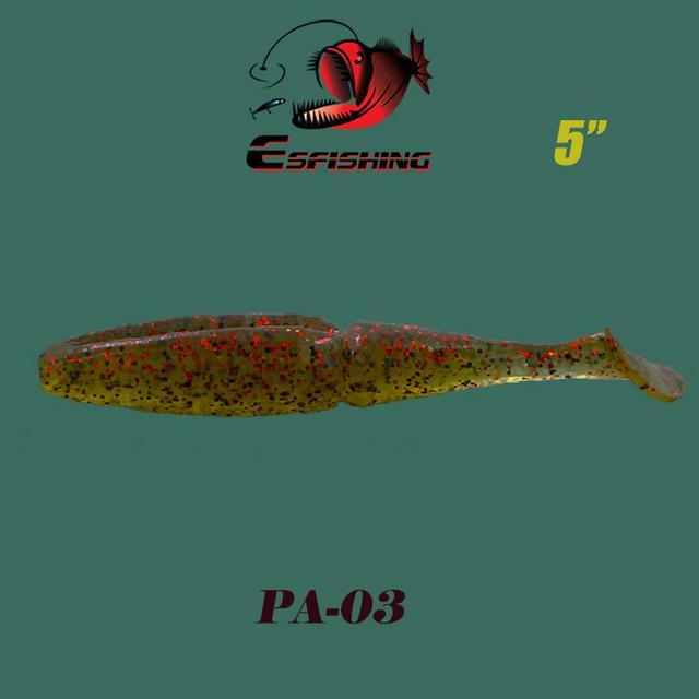 Esfishing Fishing Lure Soft Bait One Up Shad Easy Shiner 5&quot; 4Pcs 12.5Cm/18.5G-Esfishing Lure Store-PA03-Bargain Bait Box