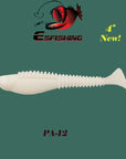 Esfishing Lure Fishing Lure Soft Plastic Lures Shad Nasty Shad 4" 6Pcs 10Cm/7.5G-Esfishing Lure Store-PA12-Bargain Bait Box