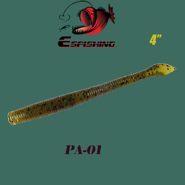 Esfishing Worms 10Pcs 10Cm/2.9G Fishing Lure Soft Cutty 4&quot; Swimbait Lifelike-Esfishing Lure Store-PA01-Bargain Bait Box