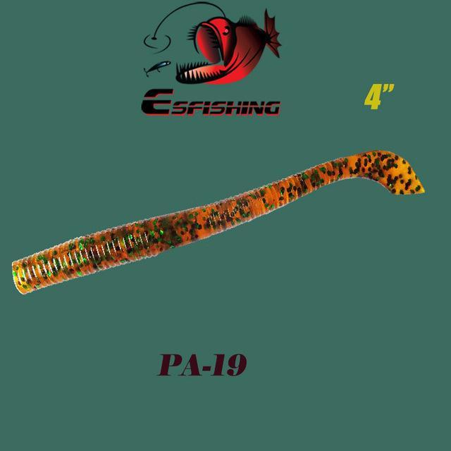 Esfishing Worms 10Pcs 10Cm/2.9G Fishing Lure Soft Cutty 4&quot; Swimbait Lifelike-Esfishing Lure Store-PA19-Bargain Bait Box