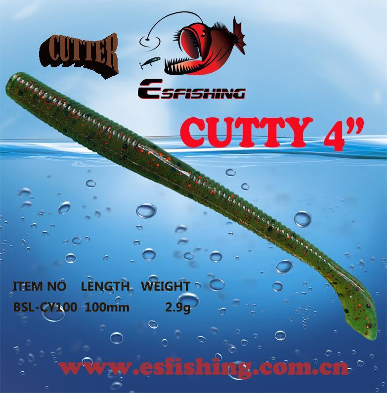 Esfishing Worms 10Pcs 10Cm/2.9G Fishing Lure Soft Cutty 4&quot; Swimbait Lifelike-Esfishing Lure Store-PA43-Bargain Bait Box